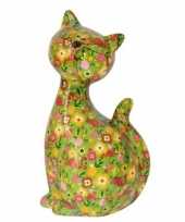 Kado spaarpot wit katje poesje type 2 30 cm