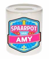 Kinder spaarpot keramiek van amy