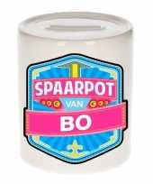 Kinder spaarpot keramiek van bo