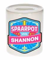 Kinder spaarpot keramiek van shannon