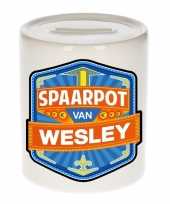 Kinder spaarpot keramiek van wesley