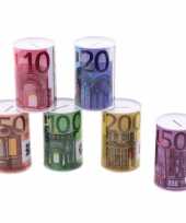 Metalen spaarpot 20 euro biljet 8 x 15 cm