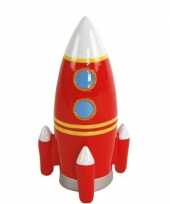 Spaarpot ruimte raket rood